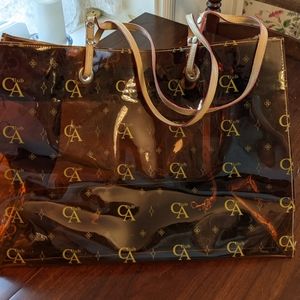 Signature Club A Vinyl Cabas Beach Tote Bag